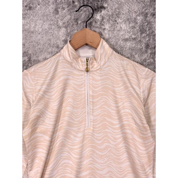San Soleil 1/4 Zip Top XS Womens Print UV 50+ Cooling Golf - Picture 2 of 7